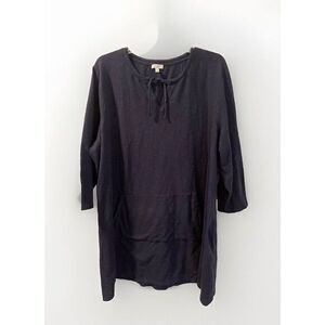 Talbots Woman Beach Swim Cover‎ Up Dress Navy Knit Sz 3X